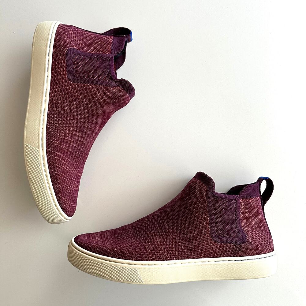 Rothy's Chelsea‎ Recycled Washable Slip On Comfort Ankle Boot Plum Melange wmn 9